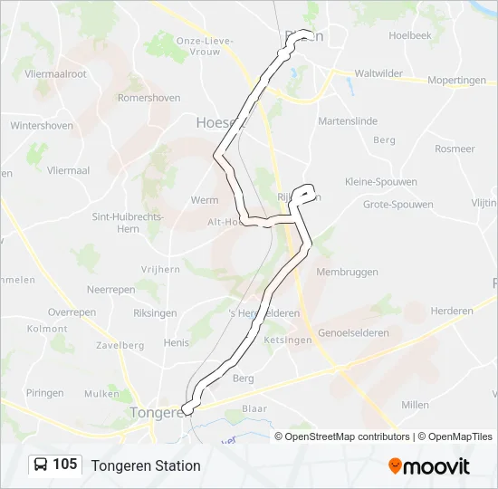 105 Bus Line Map