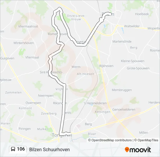 106 Bus Line Map