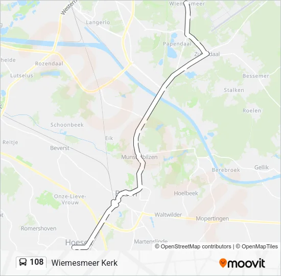 108 Bus Line Map
