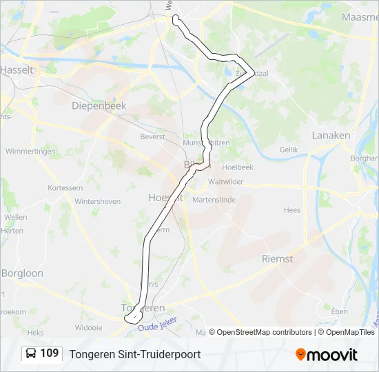 109 Bus Line Map