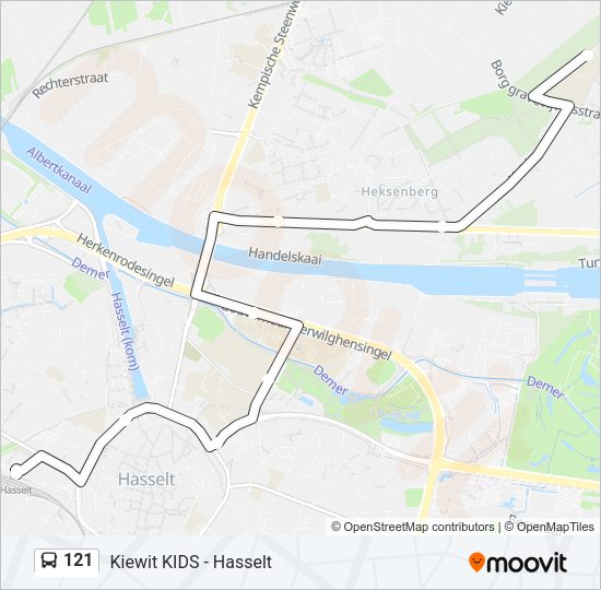 121 Bus Line Map