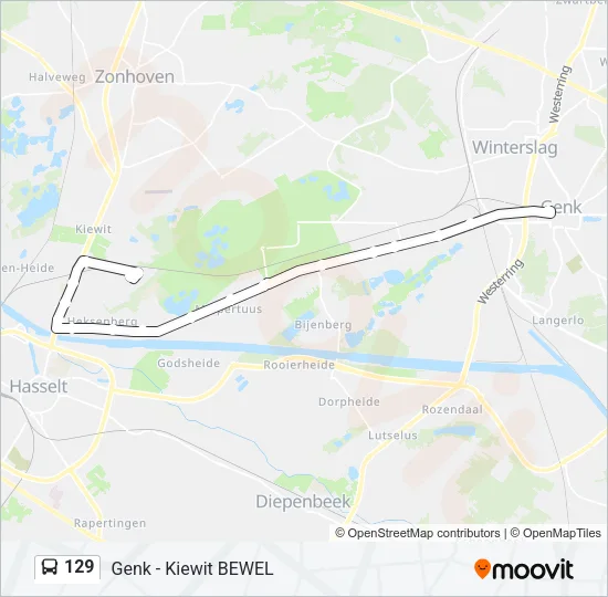 129 Bus Line Map