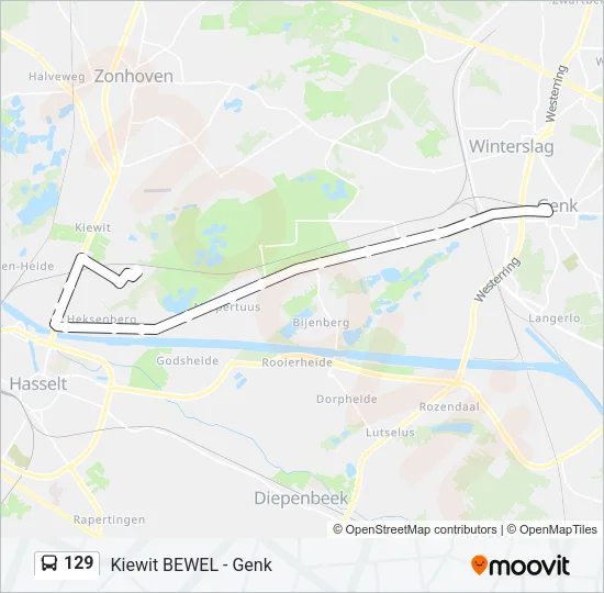 129 Bus Line Map