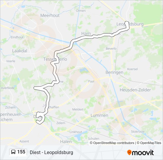 155 Bus Line Map