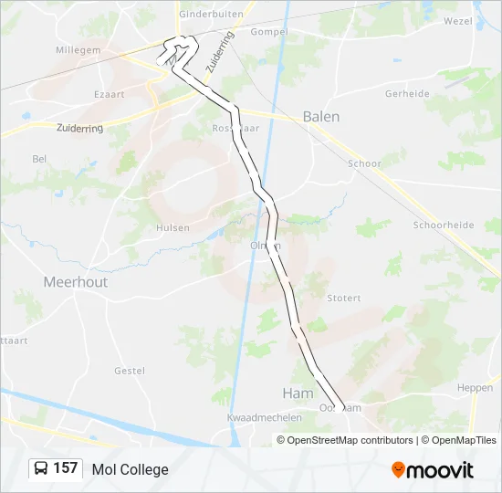 157 Bus Line Map