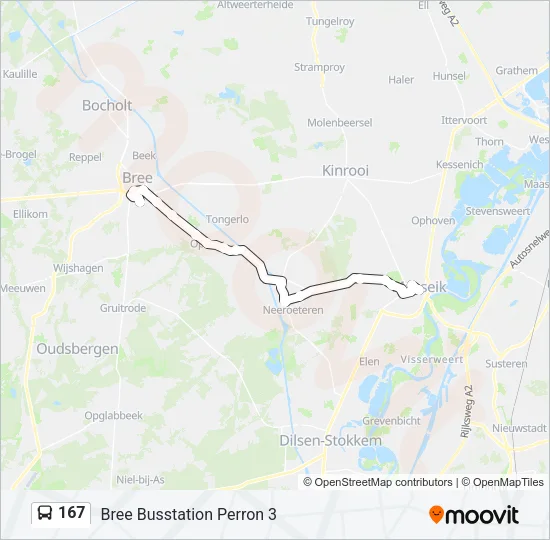 167 Bus Line Map
