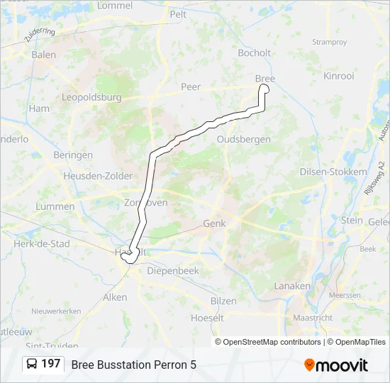 197 Bus Line Map