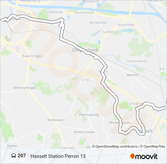 207 Bus Line Map