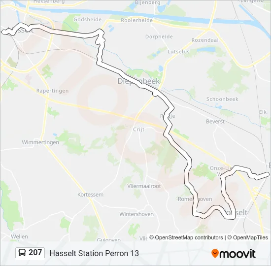 207 Bus Line Map