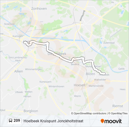 209 Bus Line Map