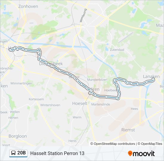 20B Bus Line Map