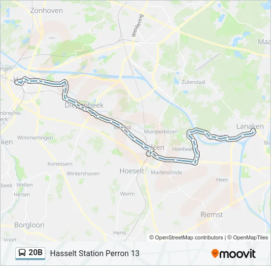 20B Bus Line Map