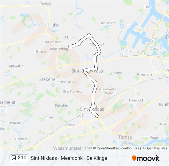 211 Bus Line Map