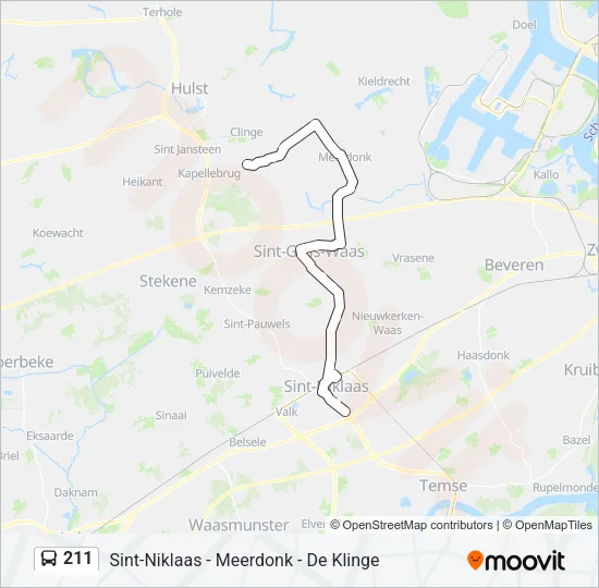 211 Bus Line Map