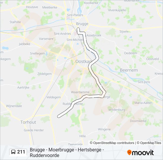 211 Bus Line Map