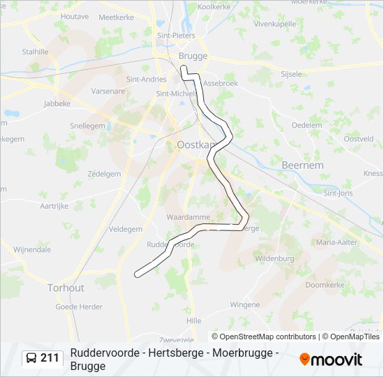 211 Bus Line Map