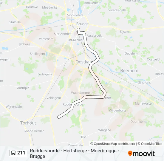 211 Bus Line Map