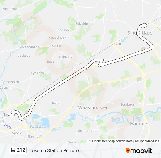212 Bus Line Map