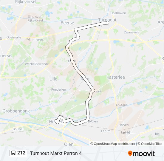 212 Bus Line Map