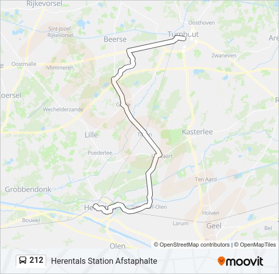 212 Bus Line Map
