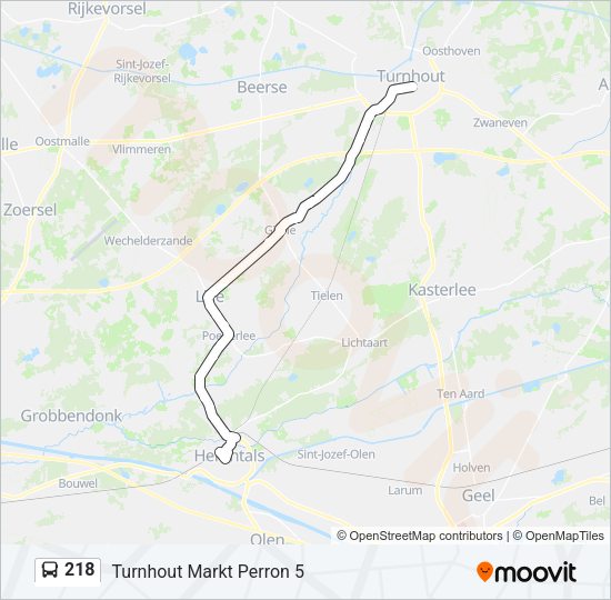 218 Bus Line Map