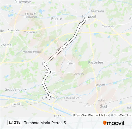 218 Bus Line Map