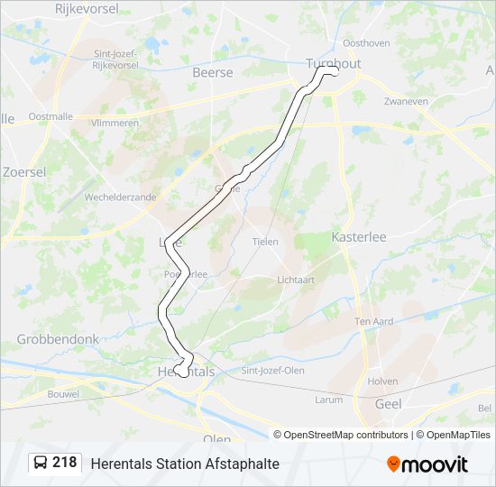 218 Bus Line Map