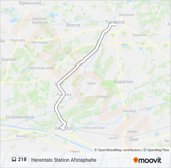 218 Bus Line Map