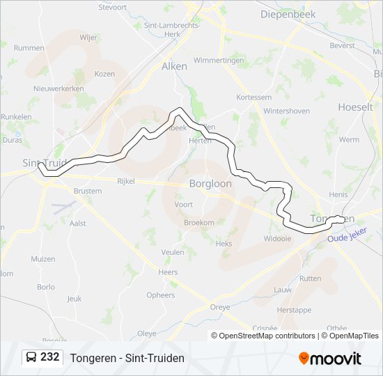 232 Bus Line Map