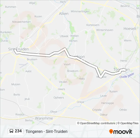 234 Bus Line Map