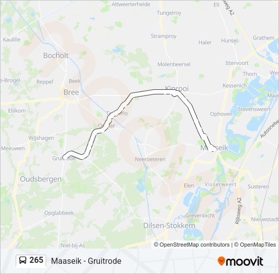 265 Bus Line Map