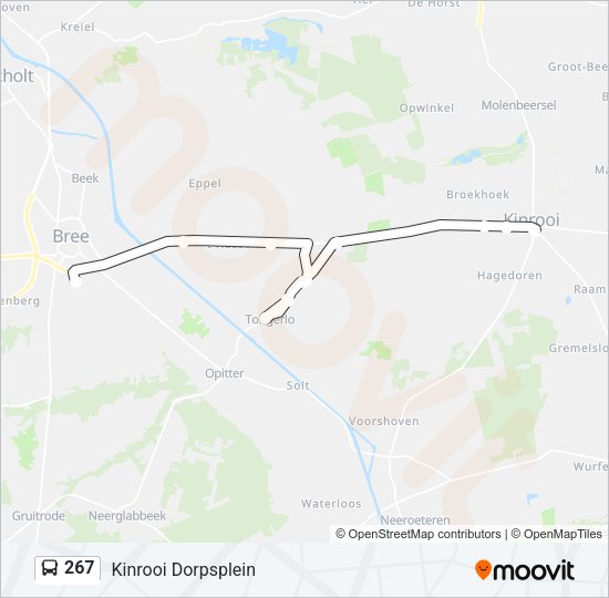 267 Bus Line Map