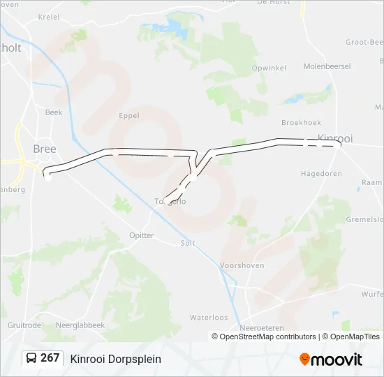 267 Bus Line Map