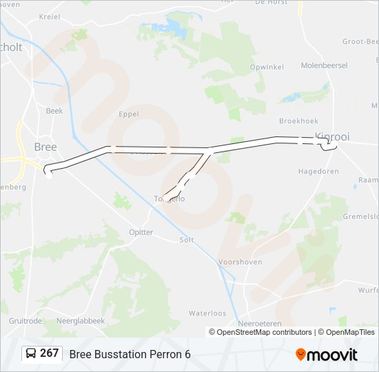 267 Bus Line Map