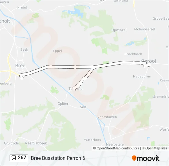 267 Bus Line Map