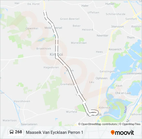 268 Bus Line Map