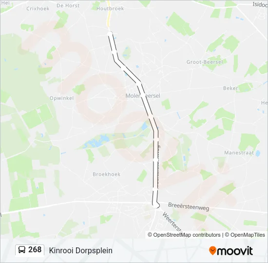 268 Bus Line Map