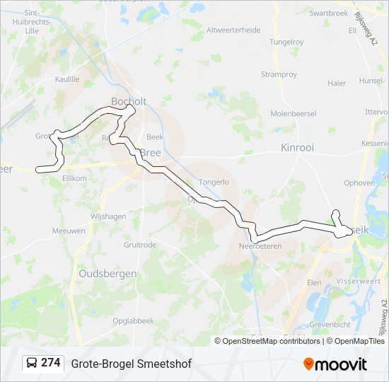 274 Bus Line Map