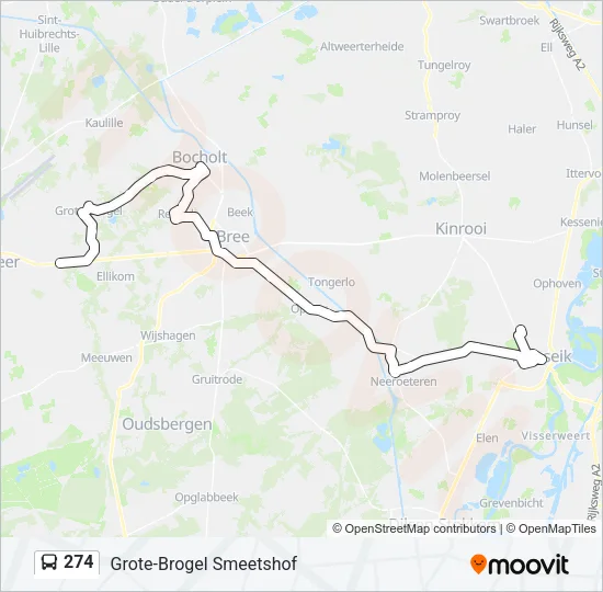 274 Bus Line Map