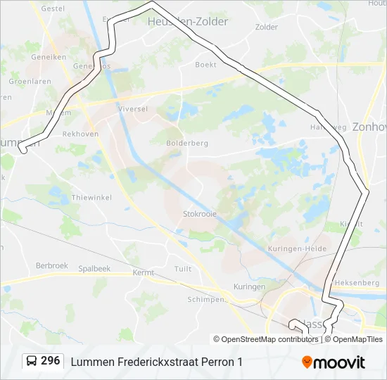 296 Bus Line Map
