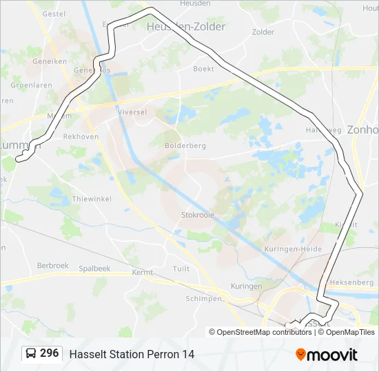 296 Bus Line Map