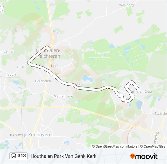 313 Bus Line Map