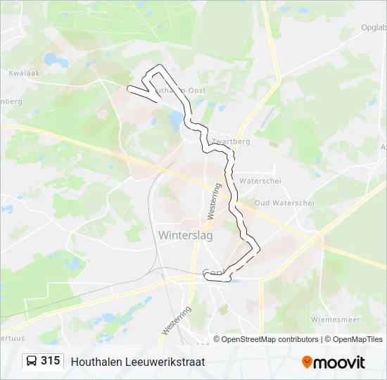 315 Bus Line Map