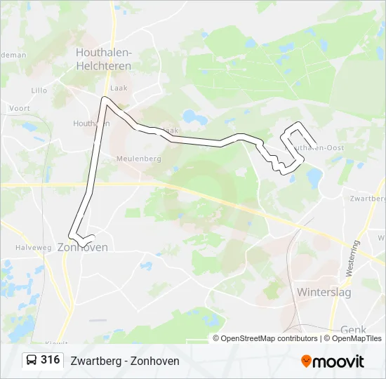 316 Bus Line Map