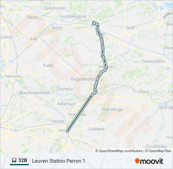 32B Bus Line Map