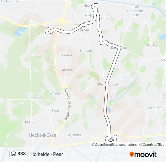 338 Bus Line Map