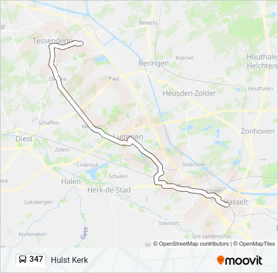 347 Bus Line Map
