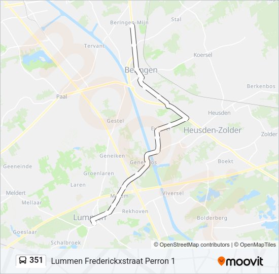 351 Bus Line Map