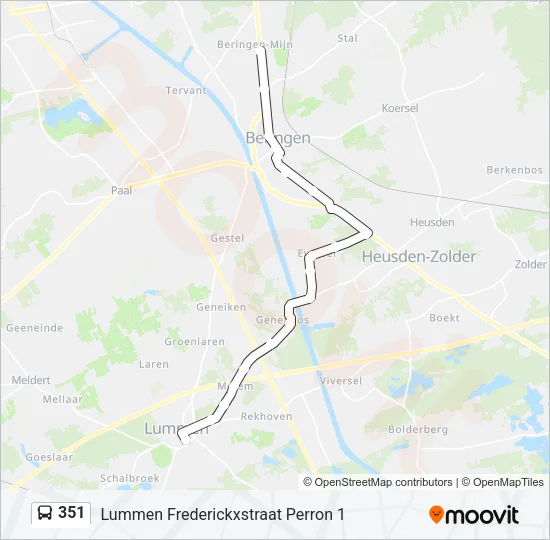 351 Bus Line Map
