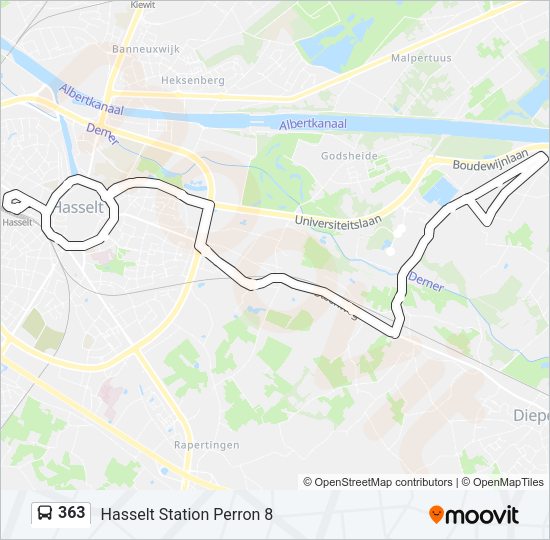363 Bus Line Map